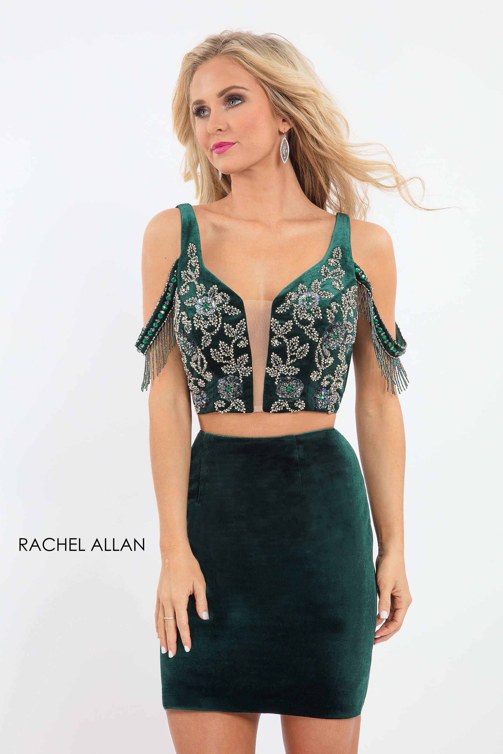 Rachel Allan Sexy Two Piece Homecoming Dress