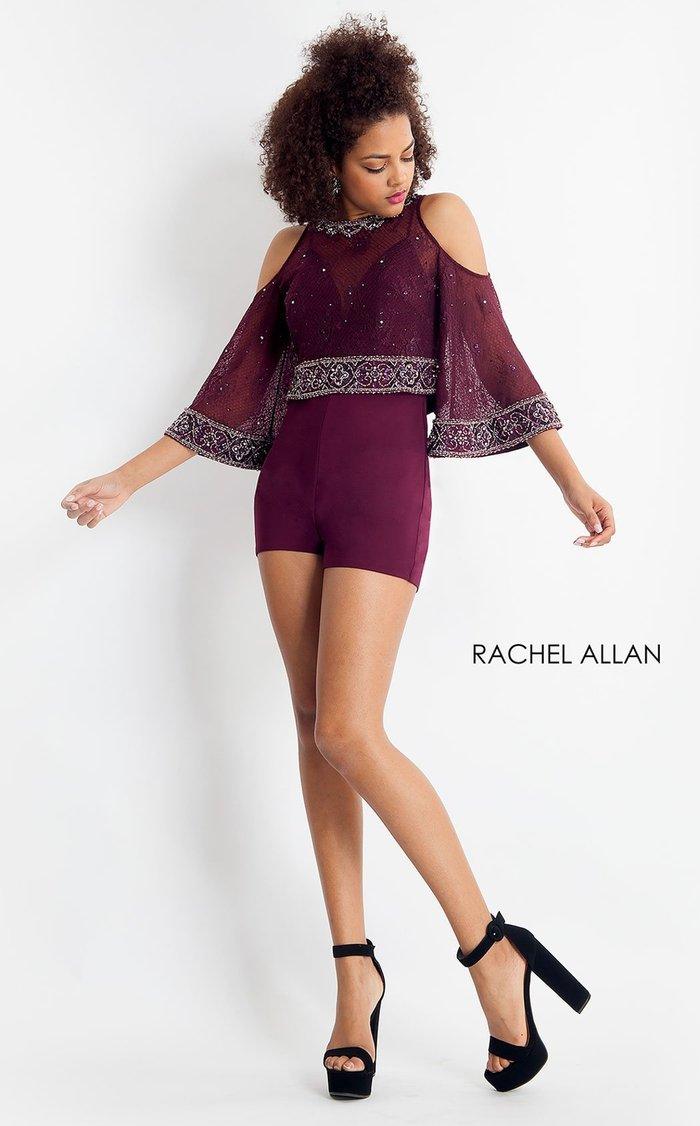 Rachel Allan Short Cocktail Homecoming Romper 4694 - The Dress Outlet