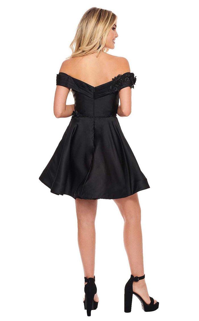 Rachel Allan Short Off Shoulder Cocktail Dress L1229 - The Dress Outlet