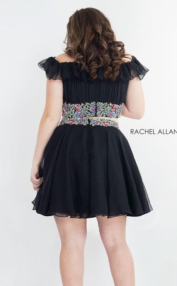 Rachel Allan Short Off Shoulder Plus Size Dress 4808 - The Dress Outlet