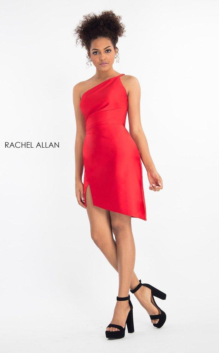 Rachel Allan Short One Shoulder Formal Dress L1173 - The Dress Outlet