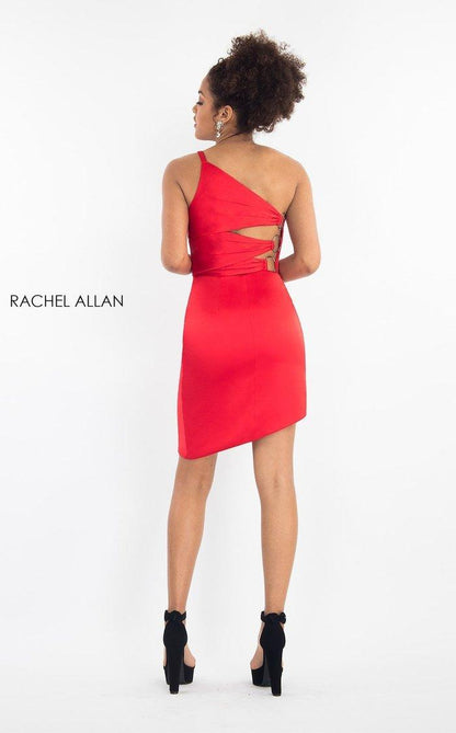 Rachel Allan Short One Shoulder Formal Dress L1173 - The Dress Outlet