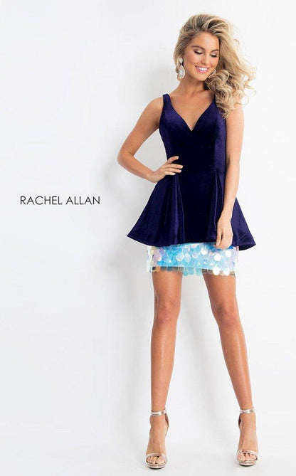 Rachel Allan Short Sleeveless Homecoming Dress 4609 - The Dress Outlet