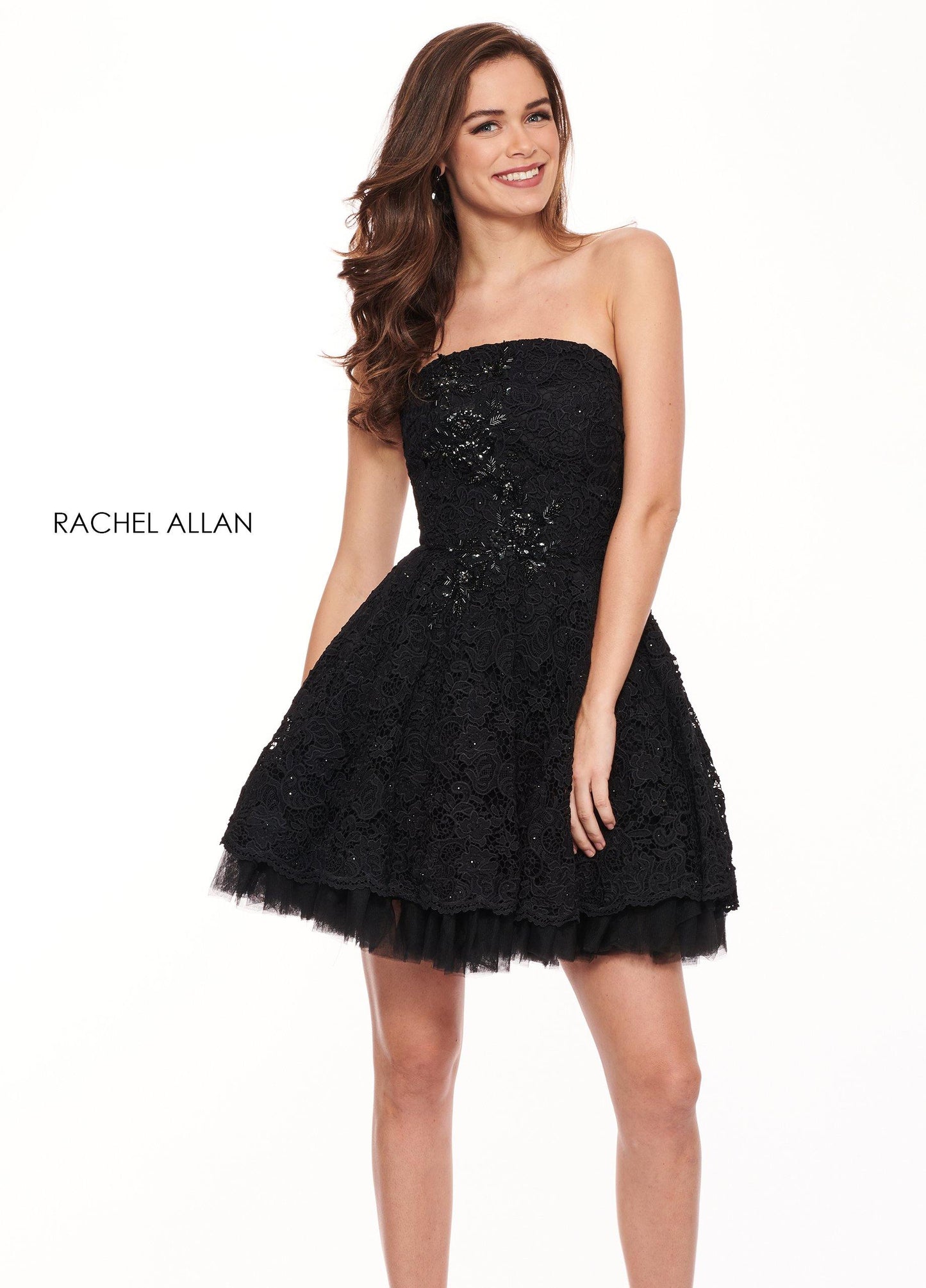 Rachel Allan Short Strapless Cocktail Dress - The Dress Outlet