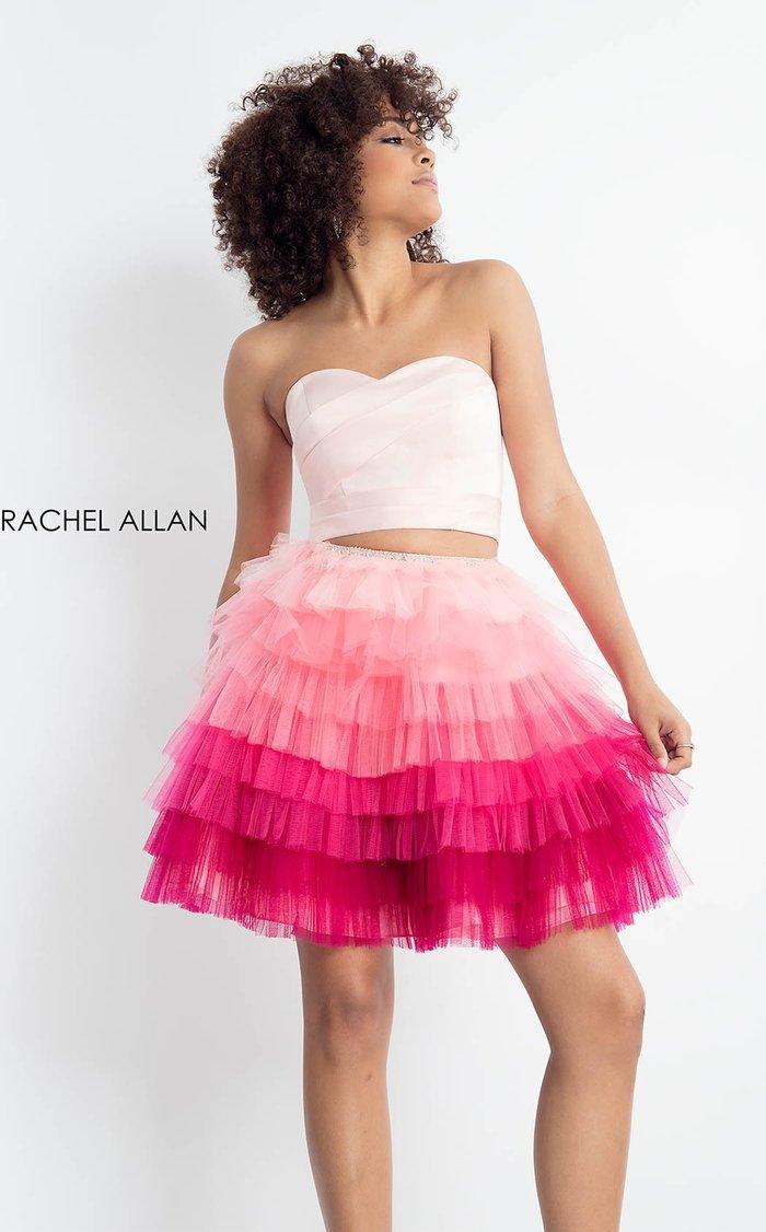Rachel Allan Short Strapless Homecoming Dress 4596 - The Dress Outlet