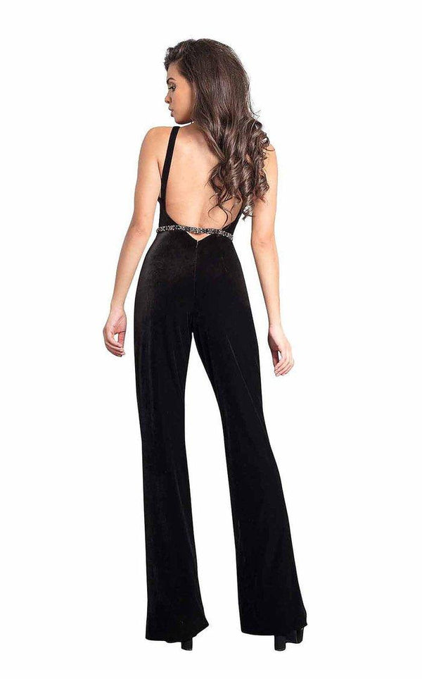 Rachel Allan Sleeveless Formal Jacket Jumpsuit 8353 - The Dress Outlet