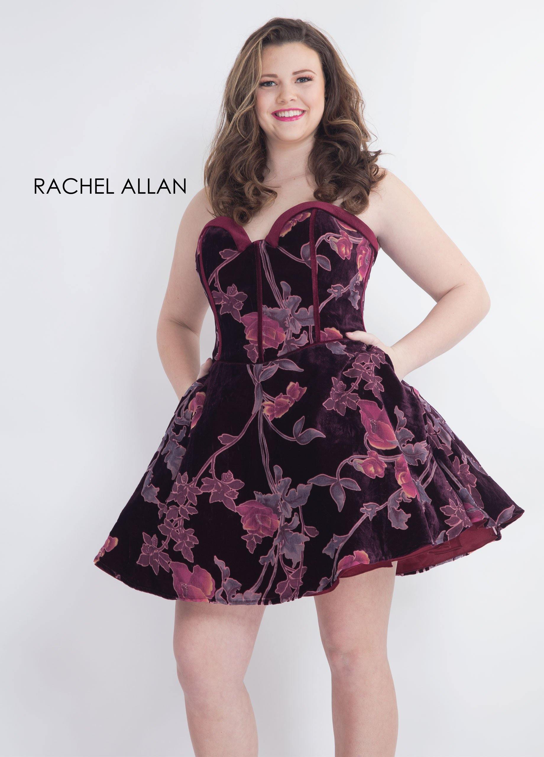 Rachel Allan Strapless Curve Short Dress