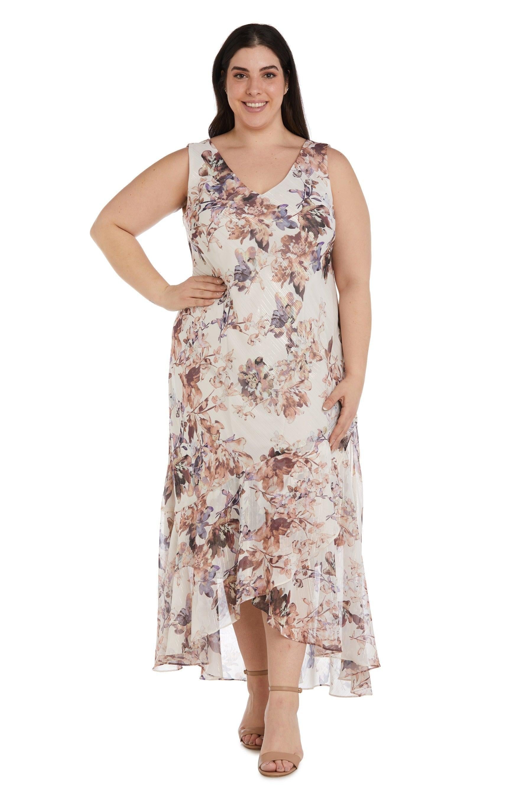 R&M Richards 2 Piece High Low Plus Size Dress 9206W - The Dress Outlet