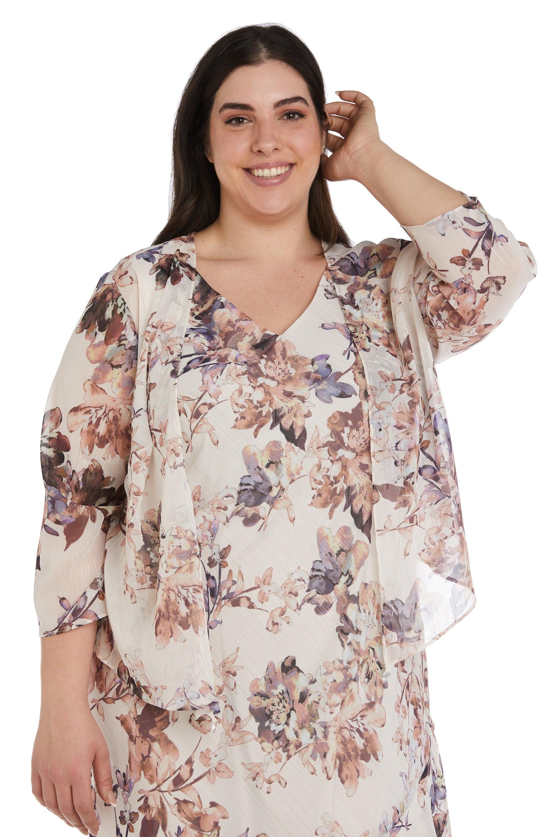 R&M Richards 2 Piece High Low Plus Size Dress 9206W - The Dress Outlet