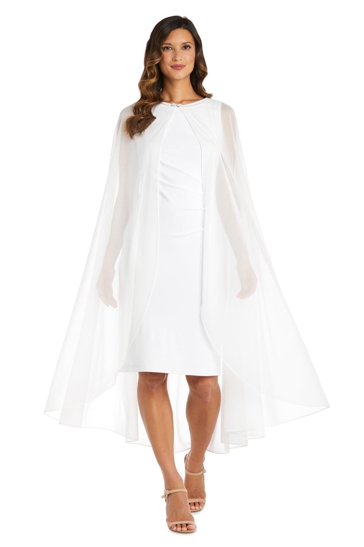 White R&M Richards 2664 Chiffon Capei Jacket Sale for $19.99 – The ...