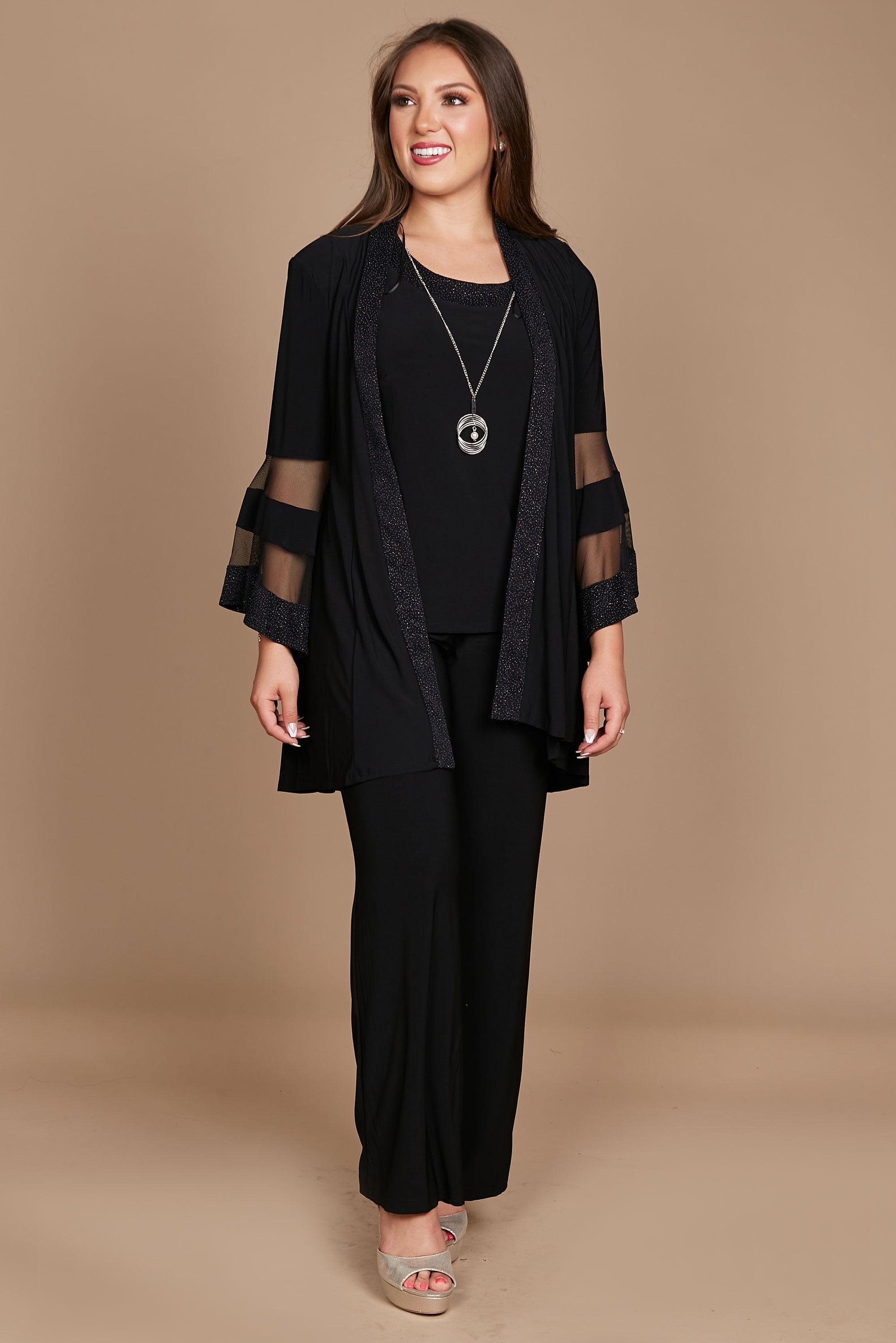 R&M Richards Formal Duster Jacket Pant Set 7241 - The Dress Outlet