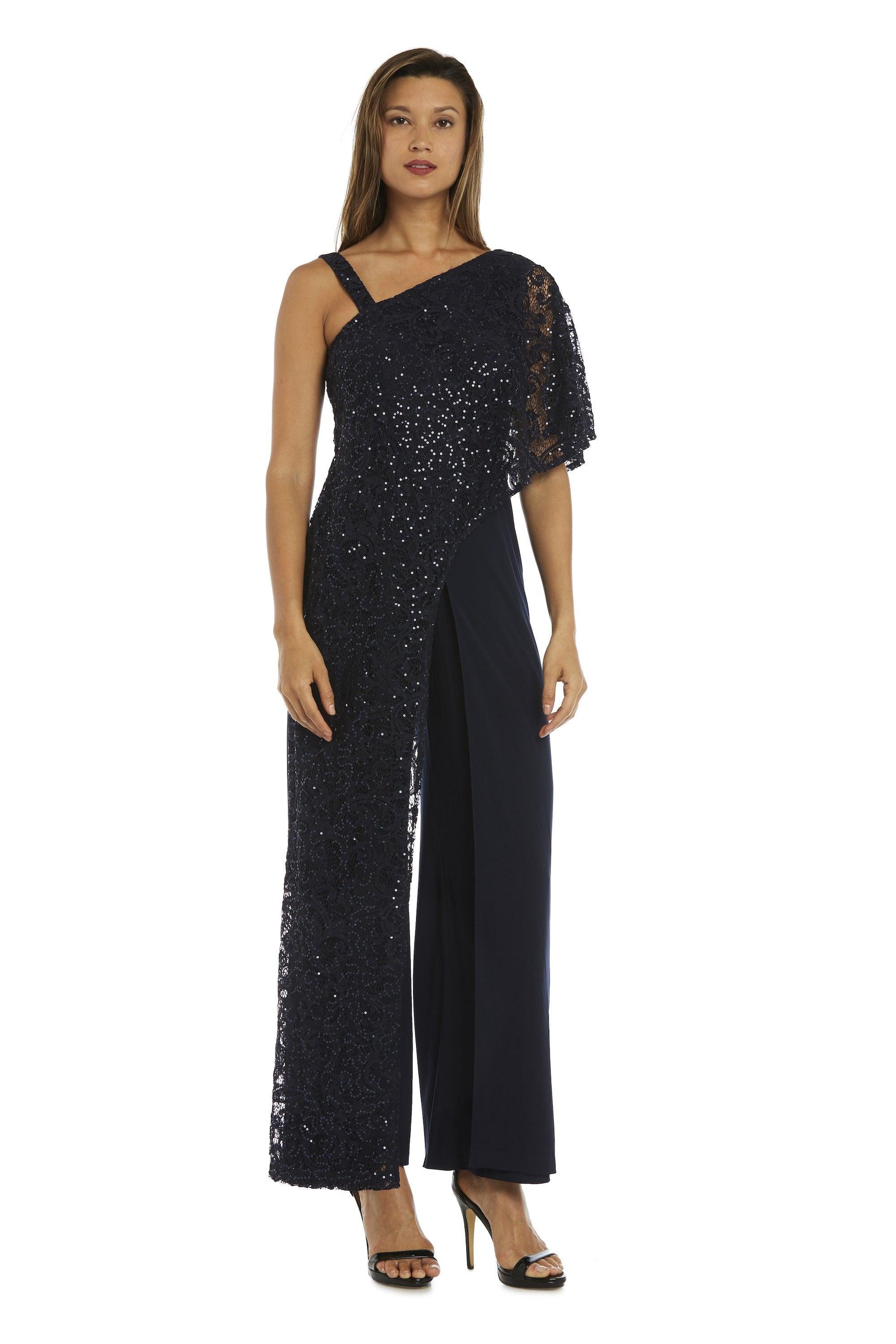 R&M Richards Formal Evening Petite Jump Suit 3556P - The Dress Outlet