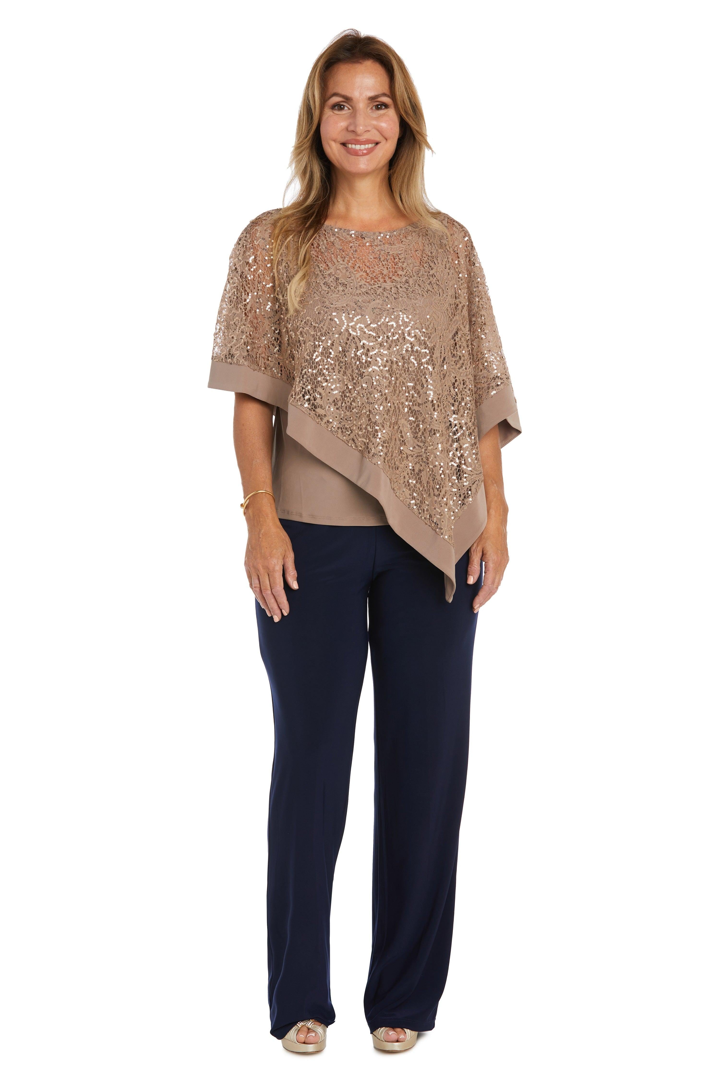 Formal Lace Poncho Top Poncho R&M Richards 2117
