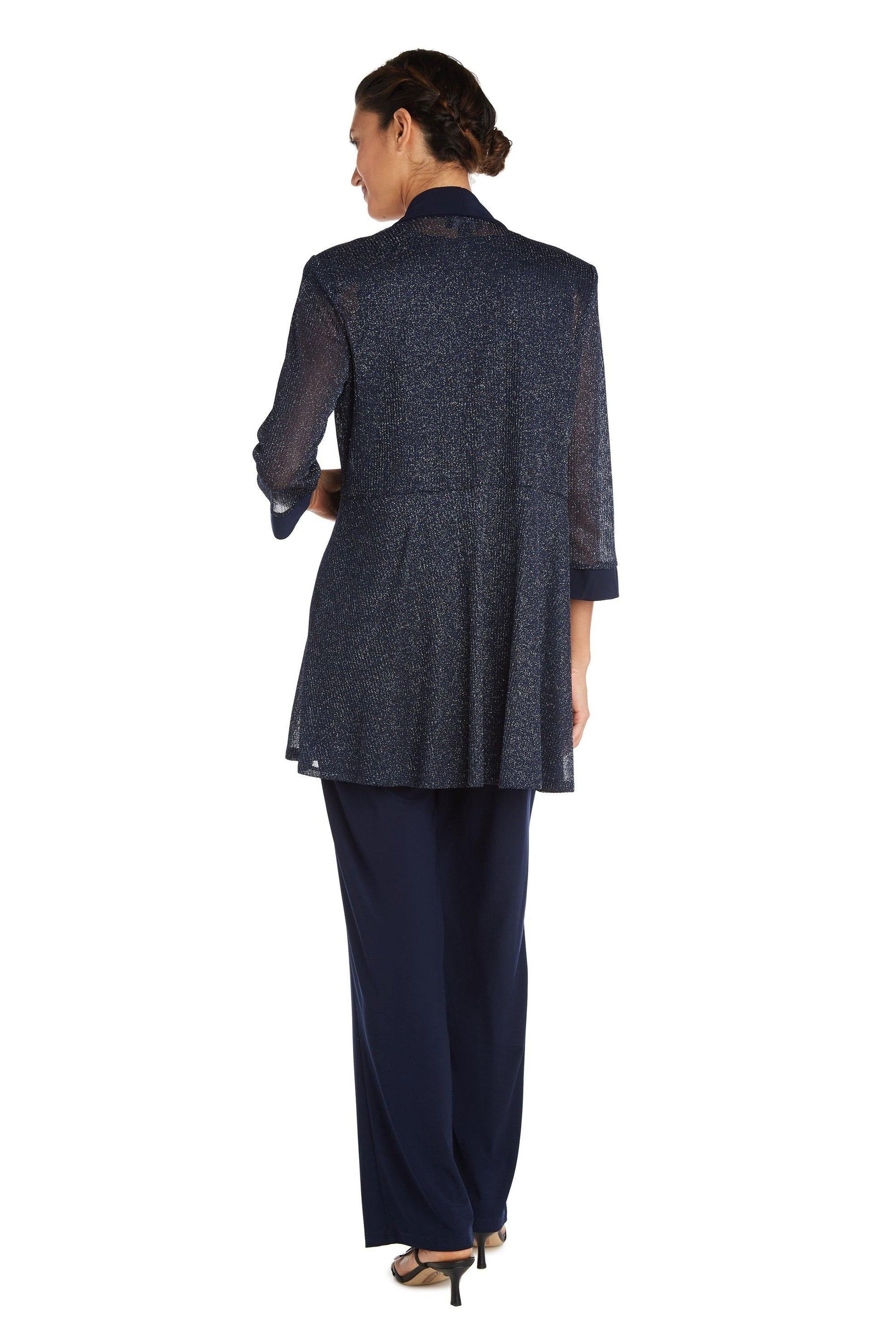 R&M Richards Formal Metallic Petite Pant Suit 1782P - The Dress Outlet