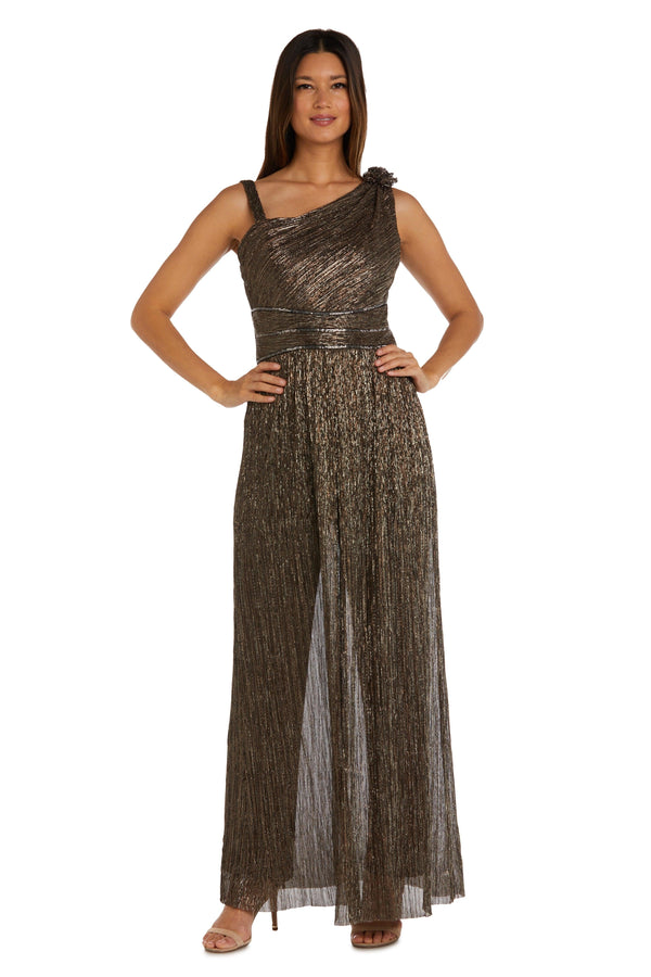 Formal One Shoulder Jumpsuit One Shoulder R&M Richards 9628