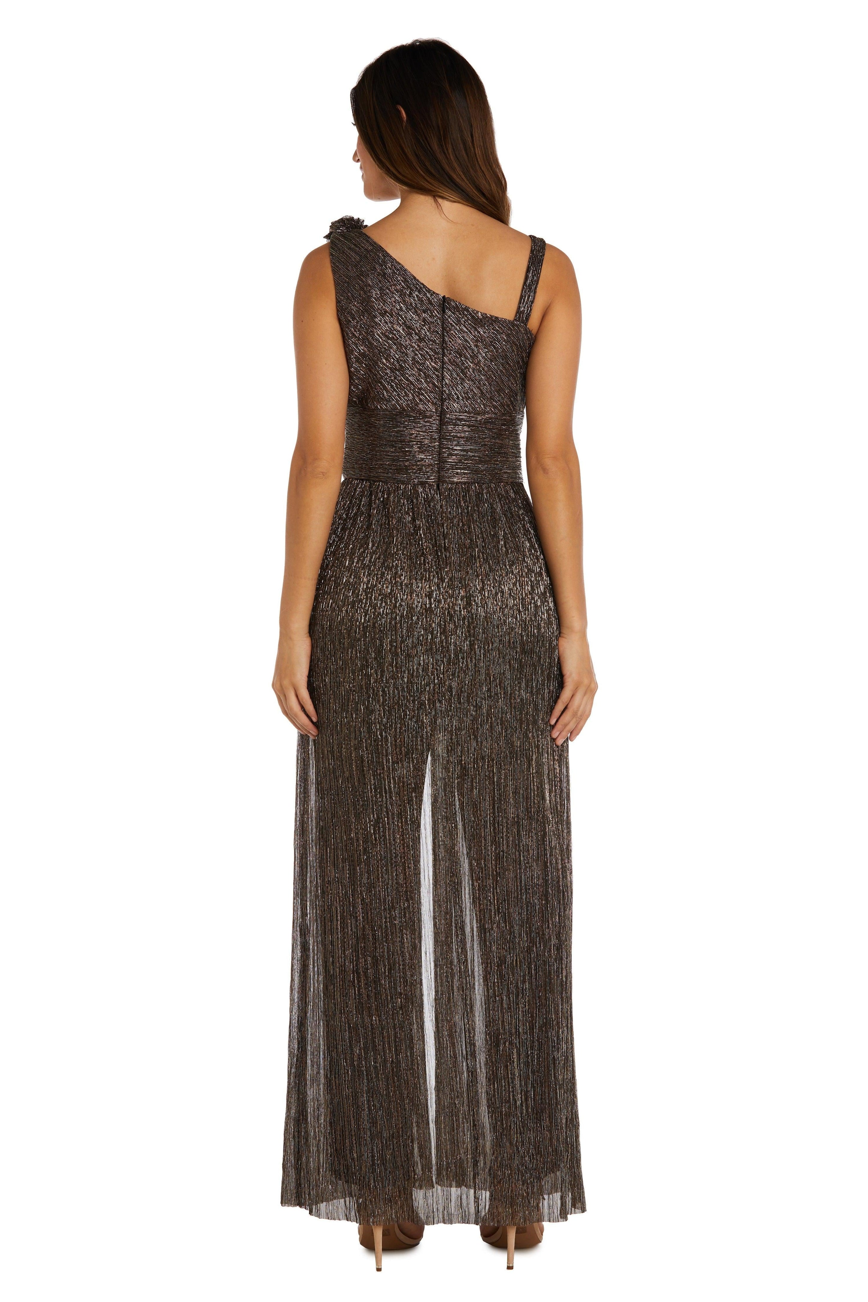 Black/Gold/Silver R&M Richards 9628 Formal One Shoulder Jumpsuit for ...