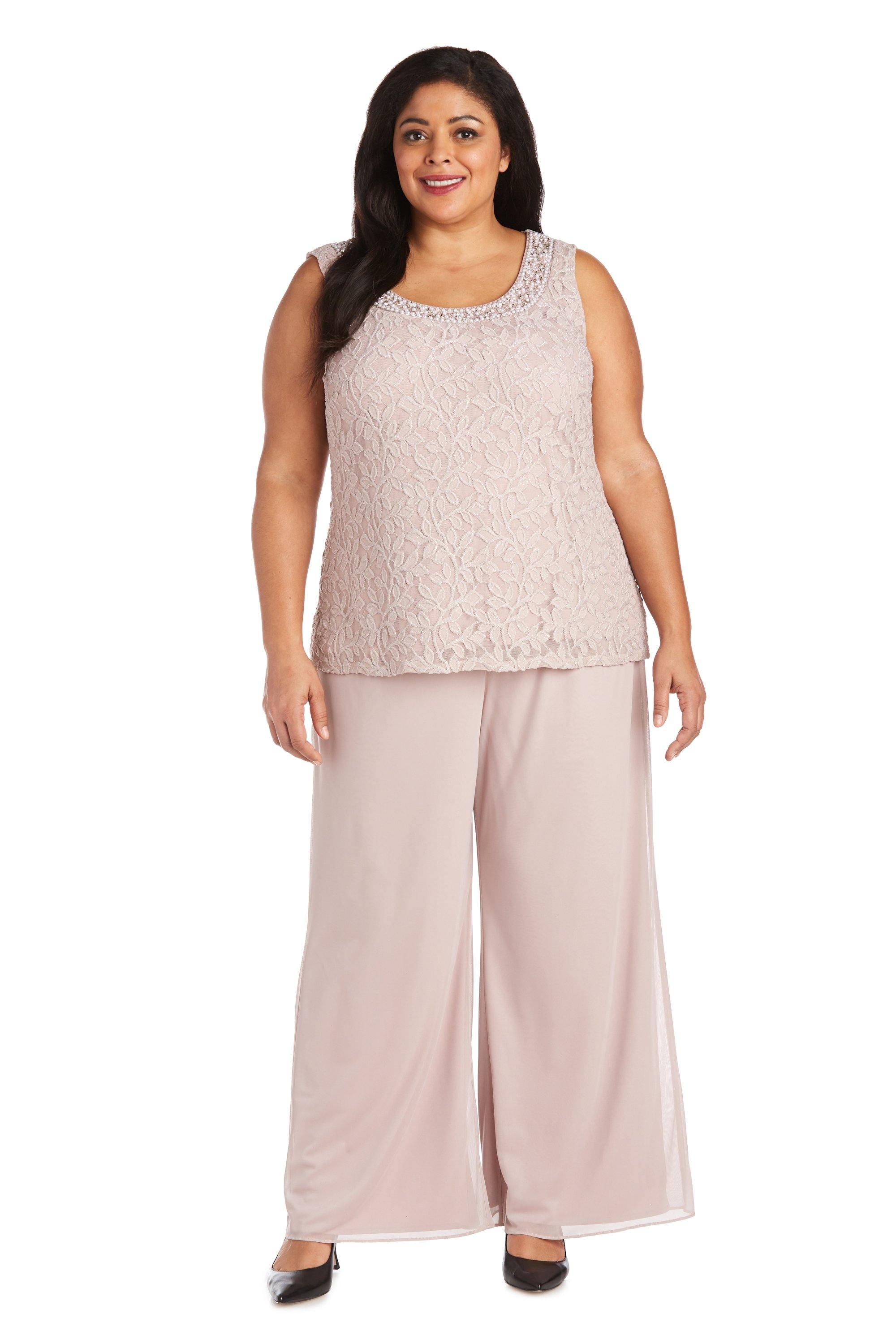 R&M Richards Formal Plus Size Jacket Pant Suit 2439W - The Dress Outlet