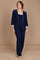R&M Richards Formal Plus Size Pansuit Navy