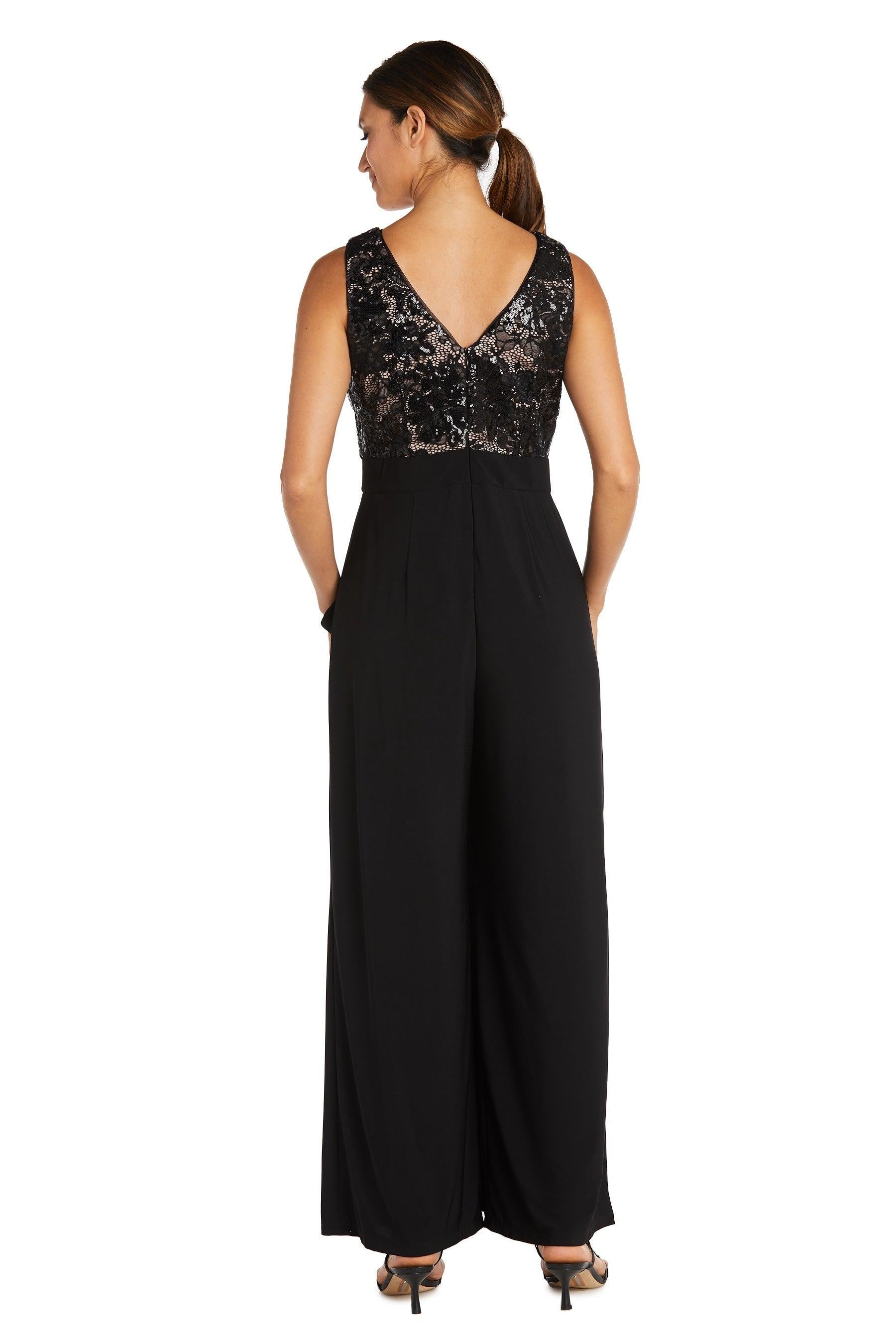 R&M Richards Formal Sleeveless Petite Jumpsuit 9054P - The Dress Outlet