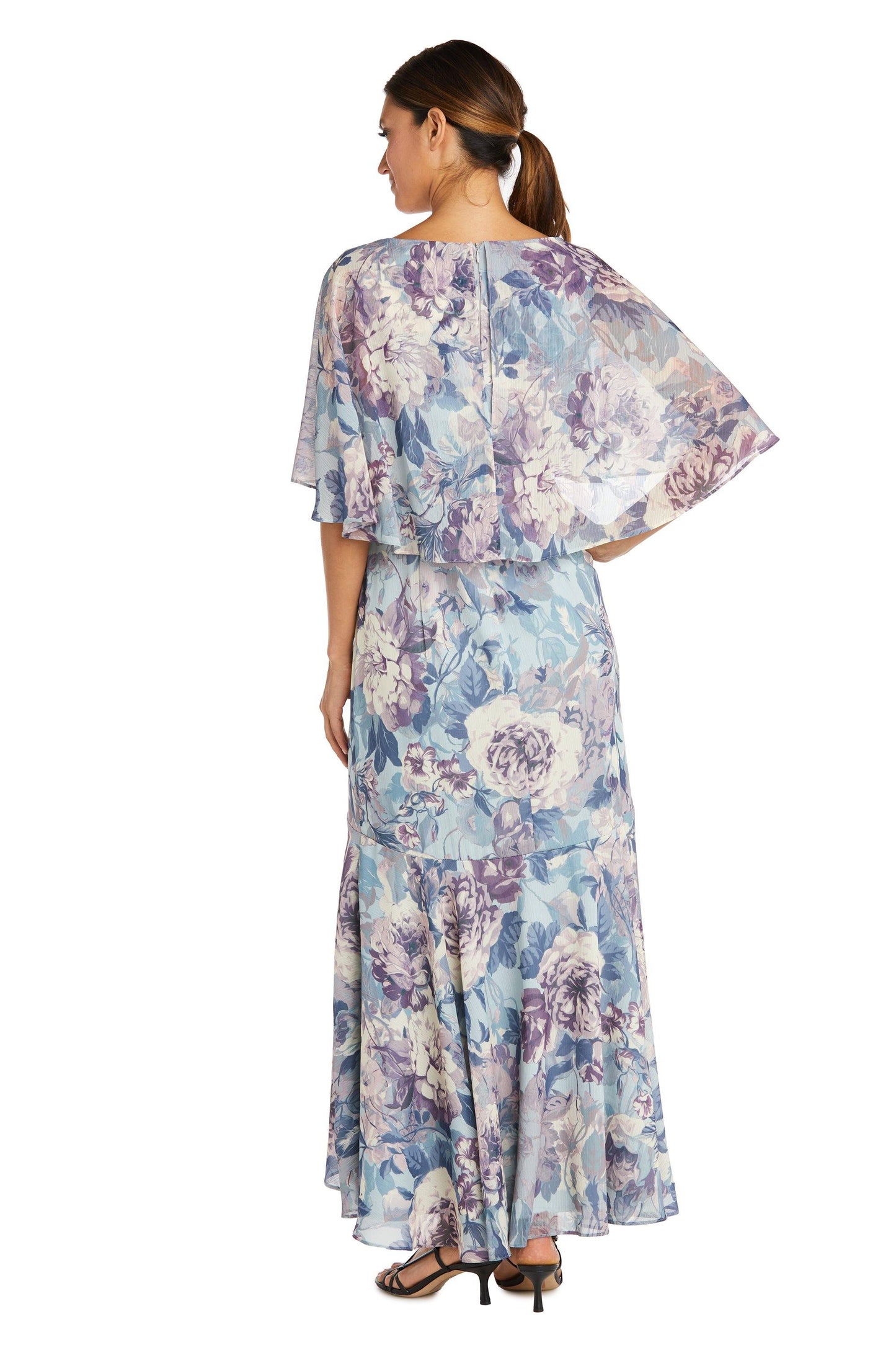 R&M Richards High Low Floral Chiffon Dress Sale - The Dress Outlet