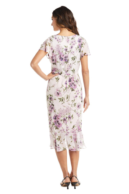 R&M Richards High Low Floral Dress Sale - The Dress Outlet