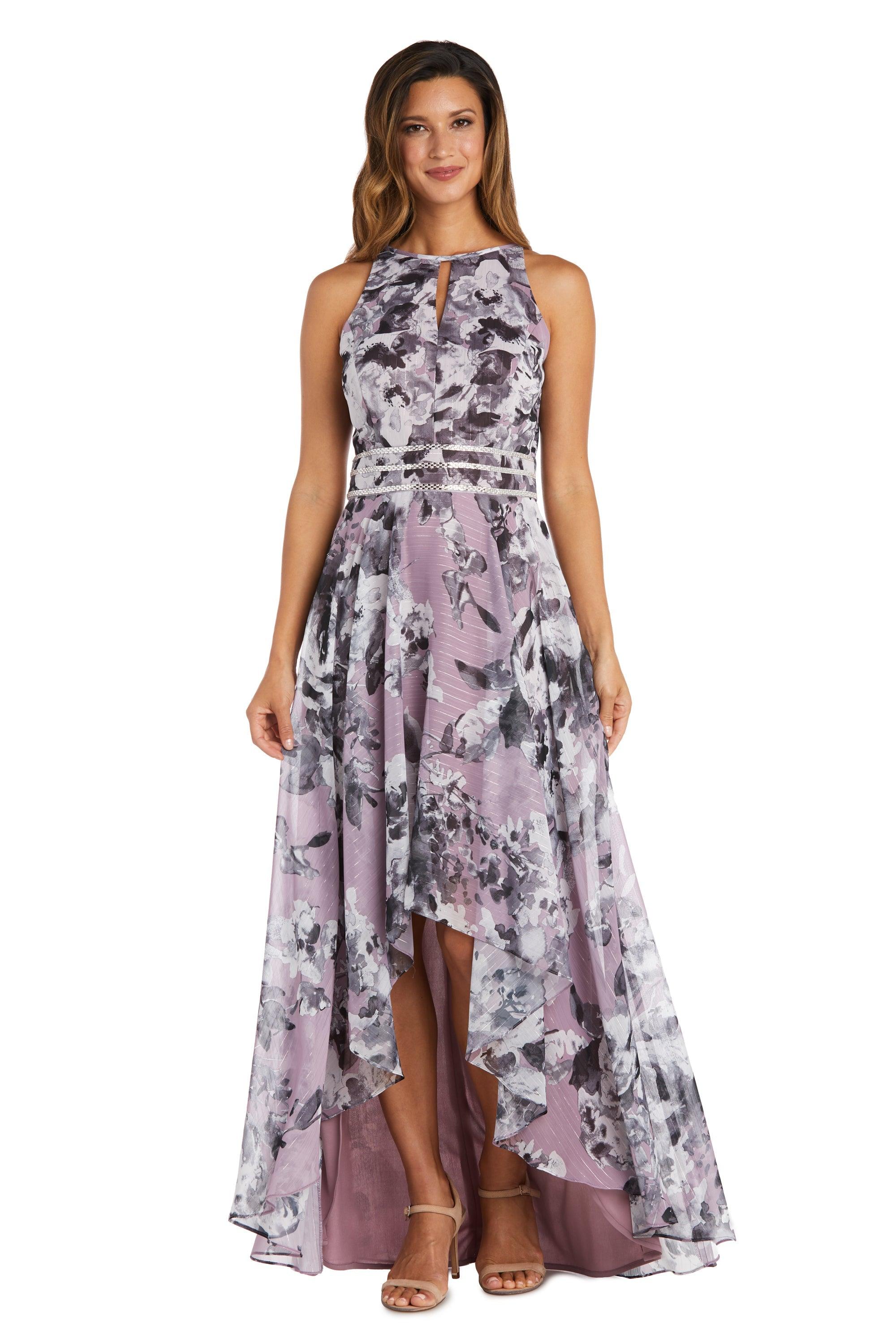 R&M Richards 9392 High Low Floral Halter Dress | The Dress Outlet R&M Richards 9392 High Low Floral Halter Dress | The Dress Outlet
