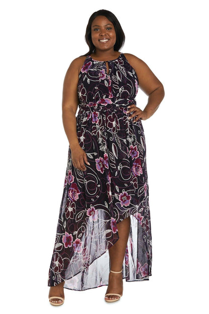 R&M Richards High Low Formal Plus Size Dress 7958W - The Dress Outlet