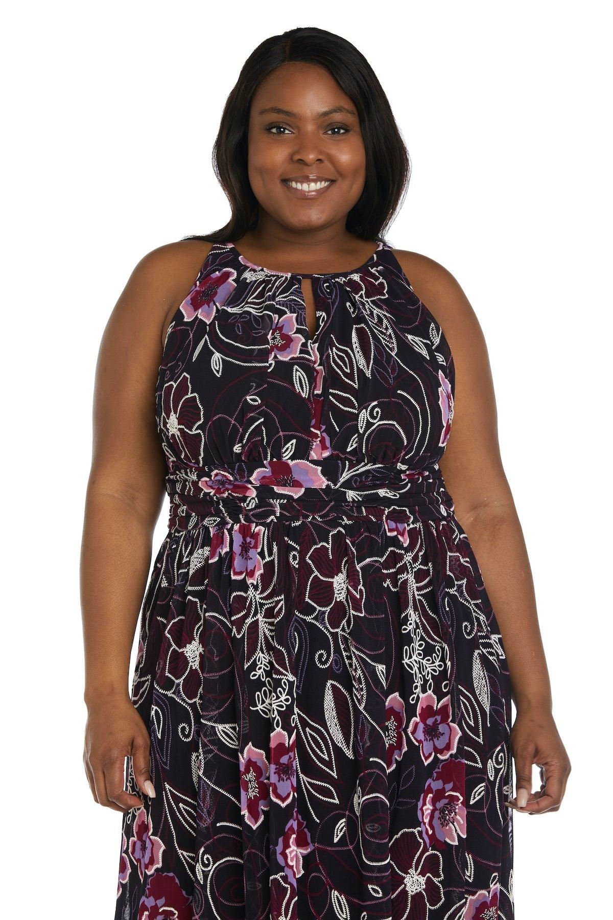 R&M Richards High Low Formal Plus Size Dress 7958W - The Dress Outlet
