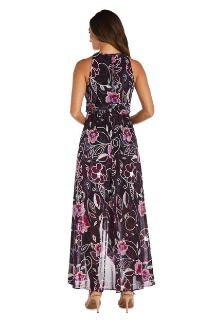 R&M Richards High Low Formal Print Dress 7958 - The Dress Outlet