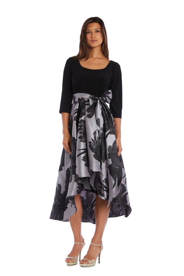 High Low Long Sleeve Dress Formal R&M Richards 3131