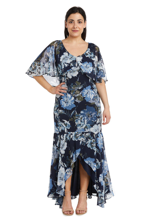 High Low Petite Dress Chiffon R&M Richards 7770P