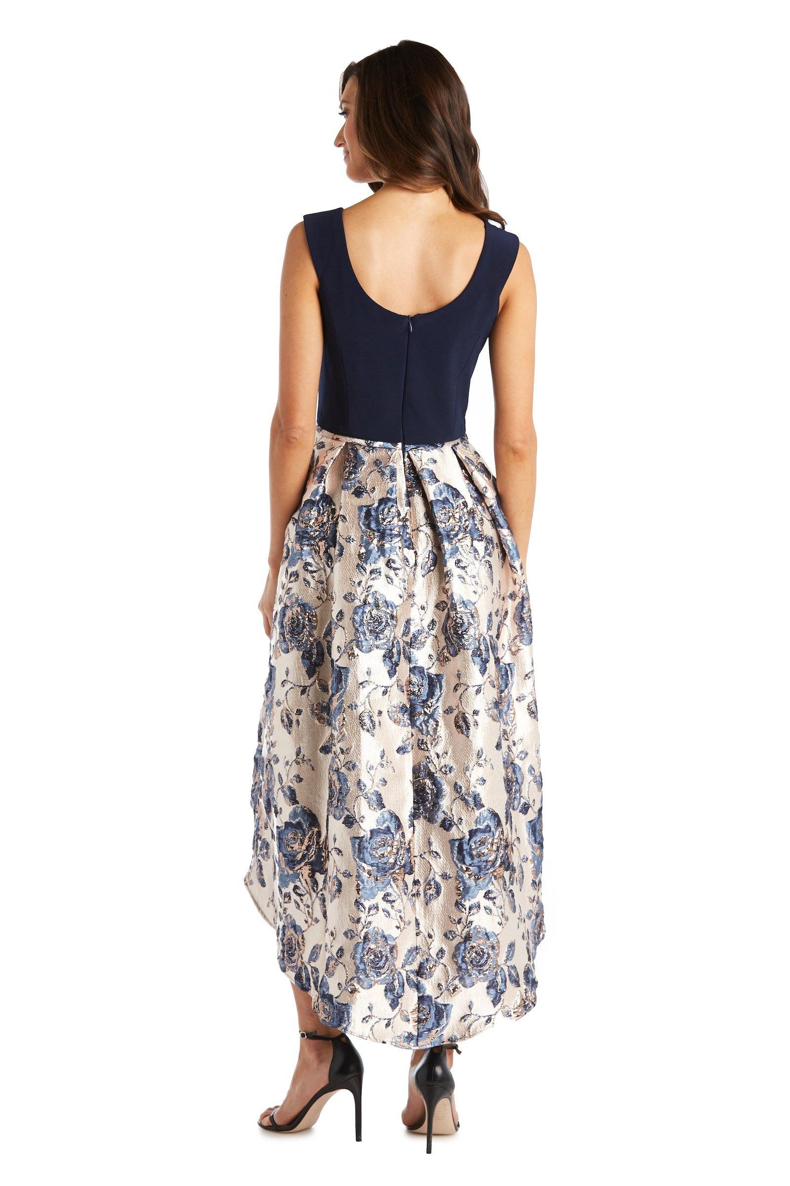 R&M Richards High Low Petite Floral Dress 7163P - The Dress Outlet