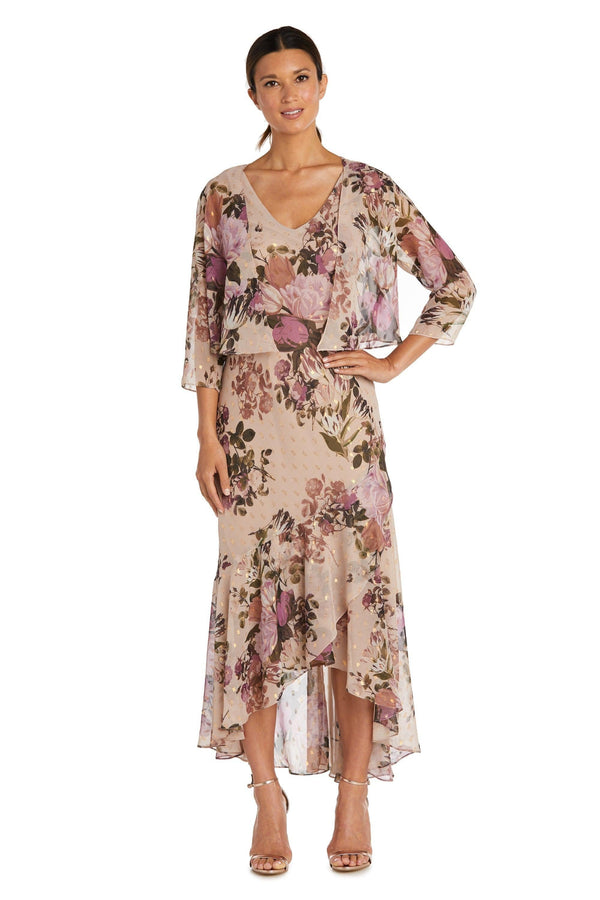 Petite High Low Jacket Dress Two Piece R&M Richards 7633P