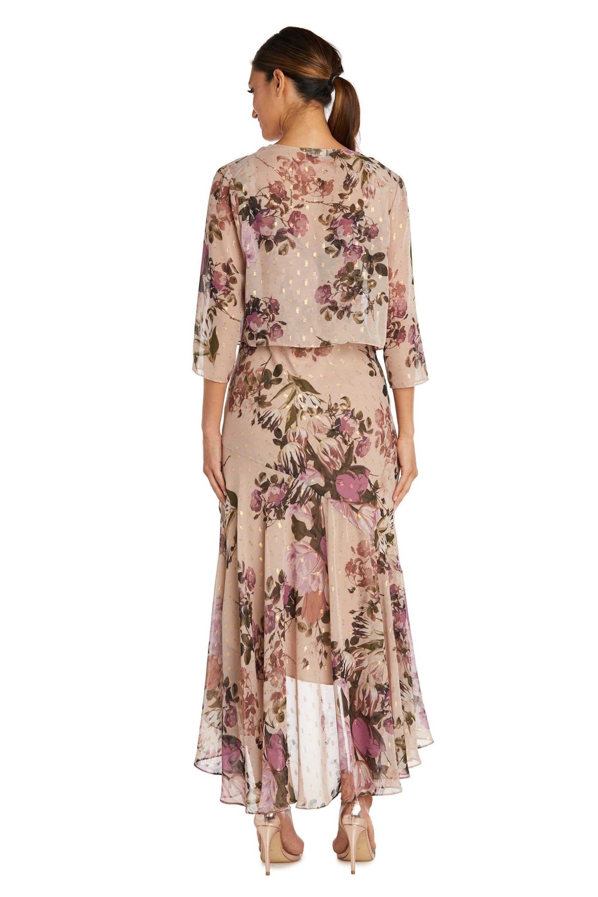 R&M Richards 7633P High Low Petite Jacket Dress