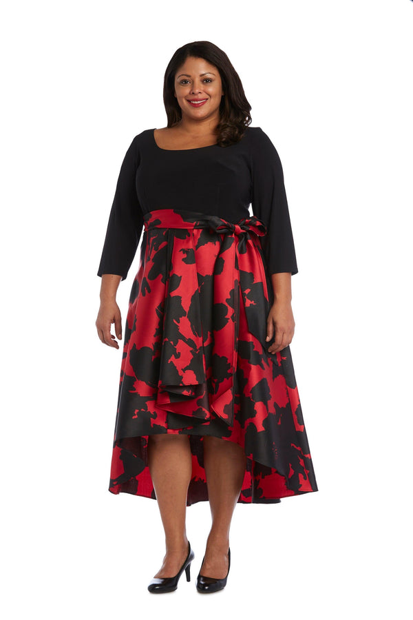 Plus Size Cocktail Dress High Low R&M Richards 1621W