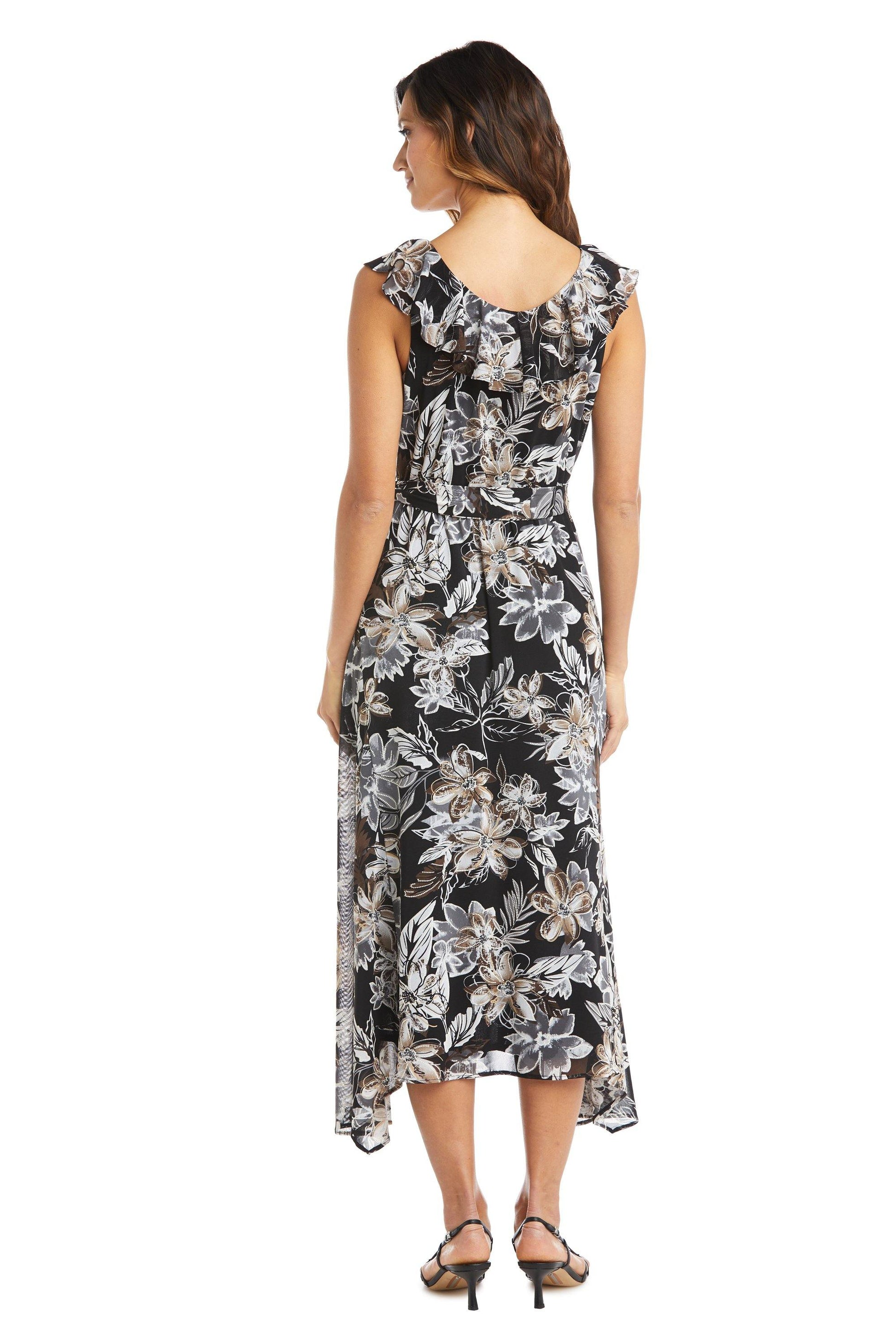 R&M Richards 7664 High Low Ruffle Dress