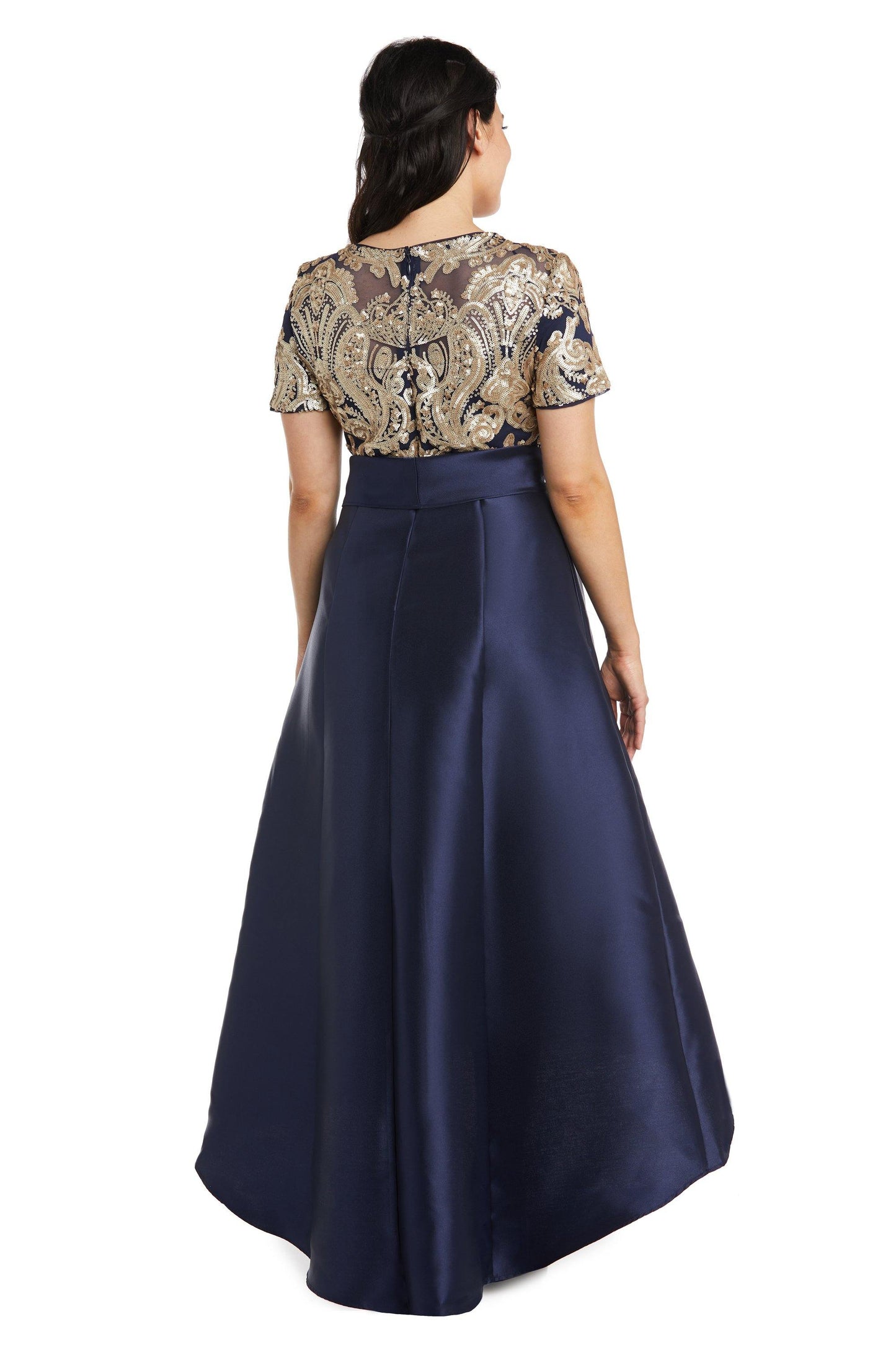 R&M Richards High Low Sequins Petite Dress 5492P - The Dress Outlet