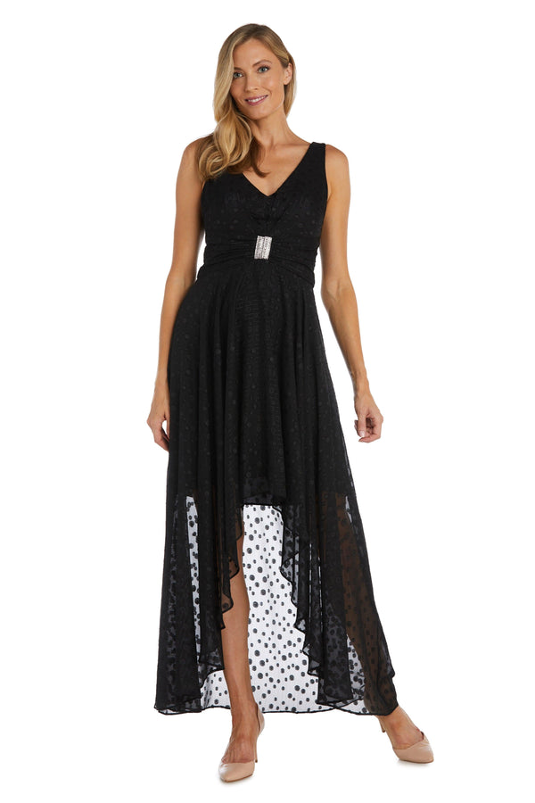 High Low Sleeveless Chiffon Dress High Low R&M Richards 9714