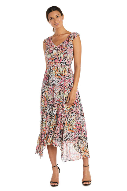R&M Richards High Low Sleeveless Dress 7204 - The Dress Outlet
