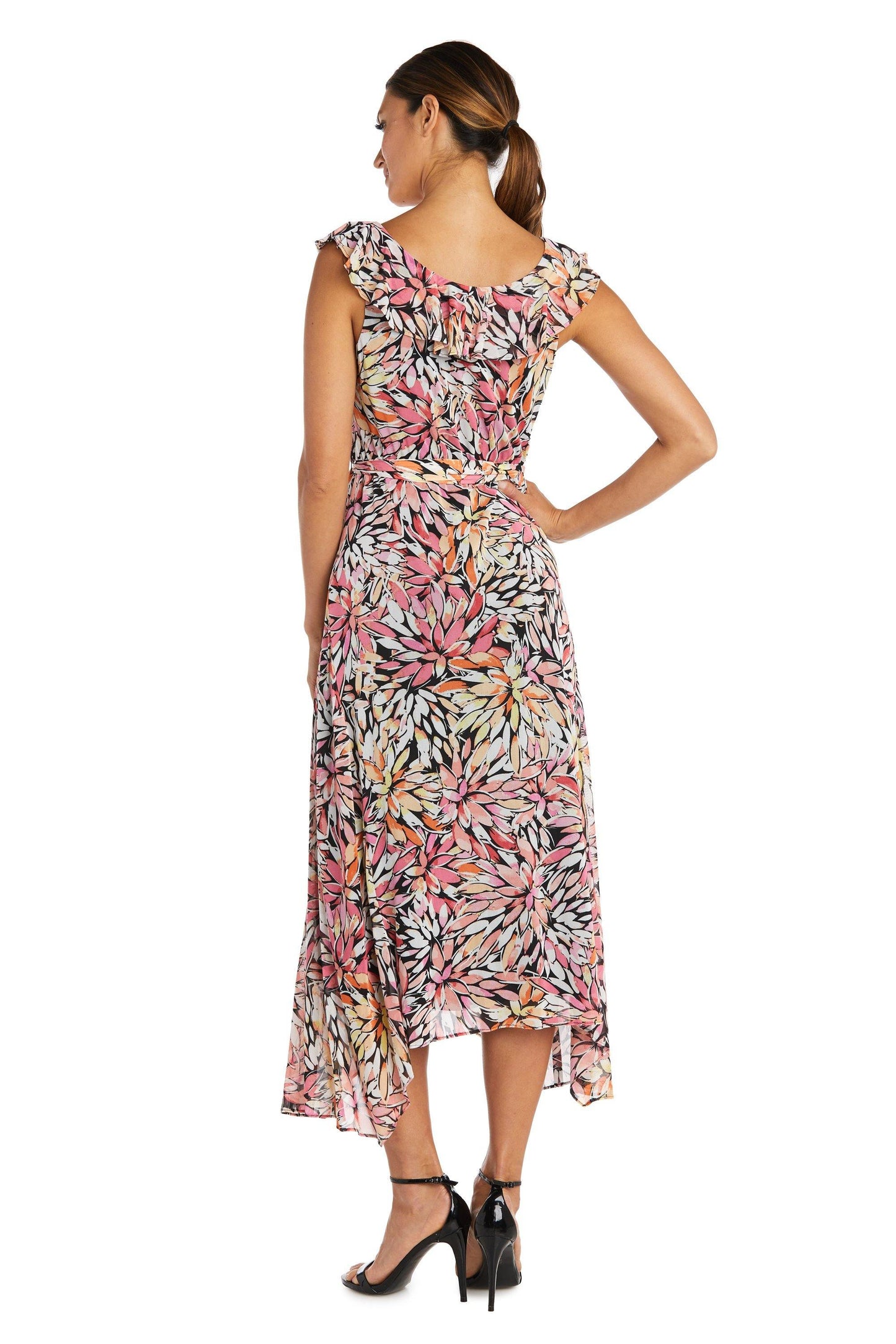 R&M Richards High Low Sleeveless Dress 7204 - The Dress Outlet