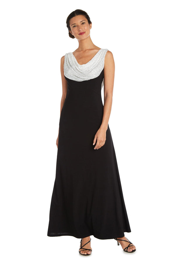 Long Beaded Dress Formal R&M Richards 9773