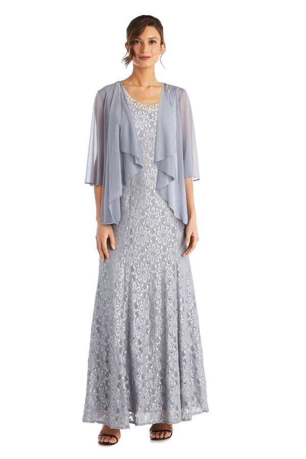 Long Formal Dress Beaded Petite R&M Richards 2382P