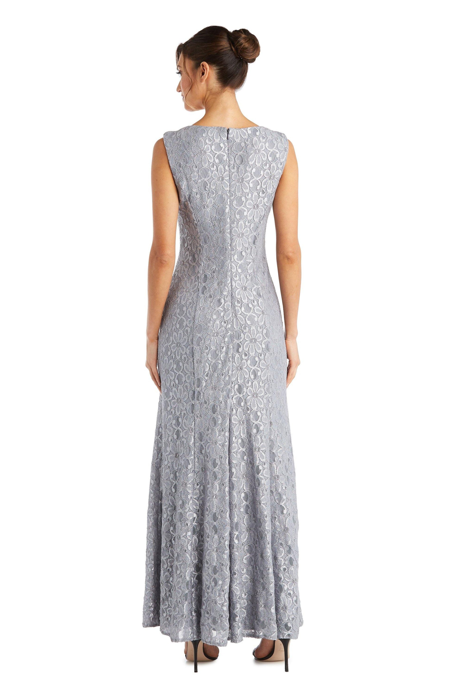R&M Richards 2382P Long Formal Beaded Petite Dress