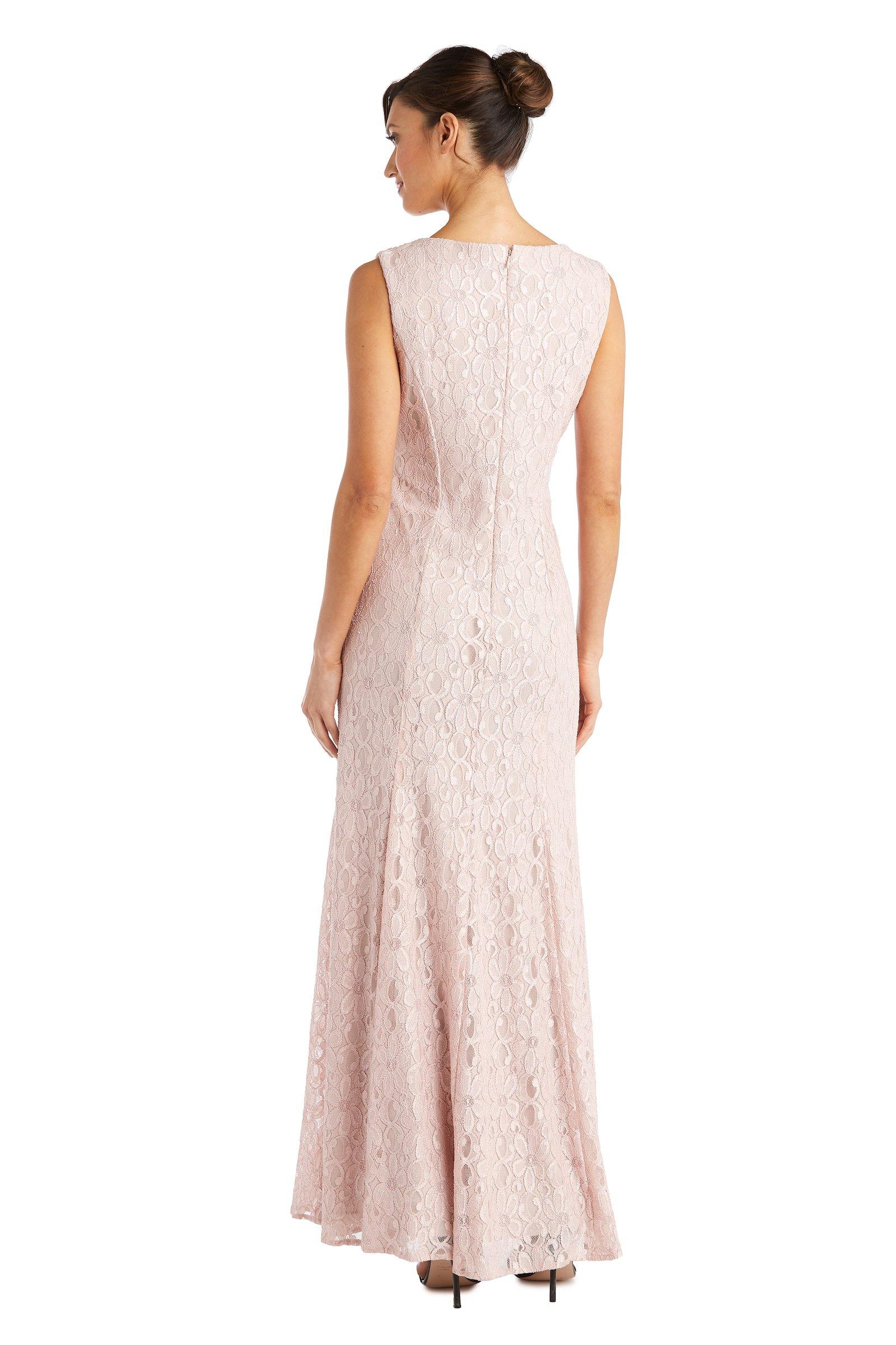 R&M Richards Long Formal Beaded Petite Dress 2382P - The Dress Outlet