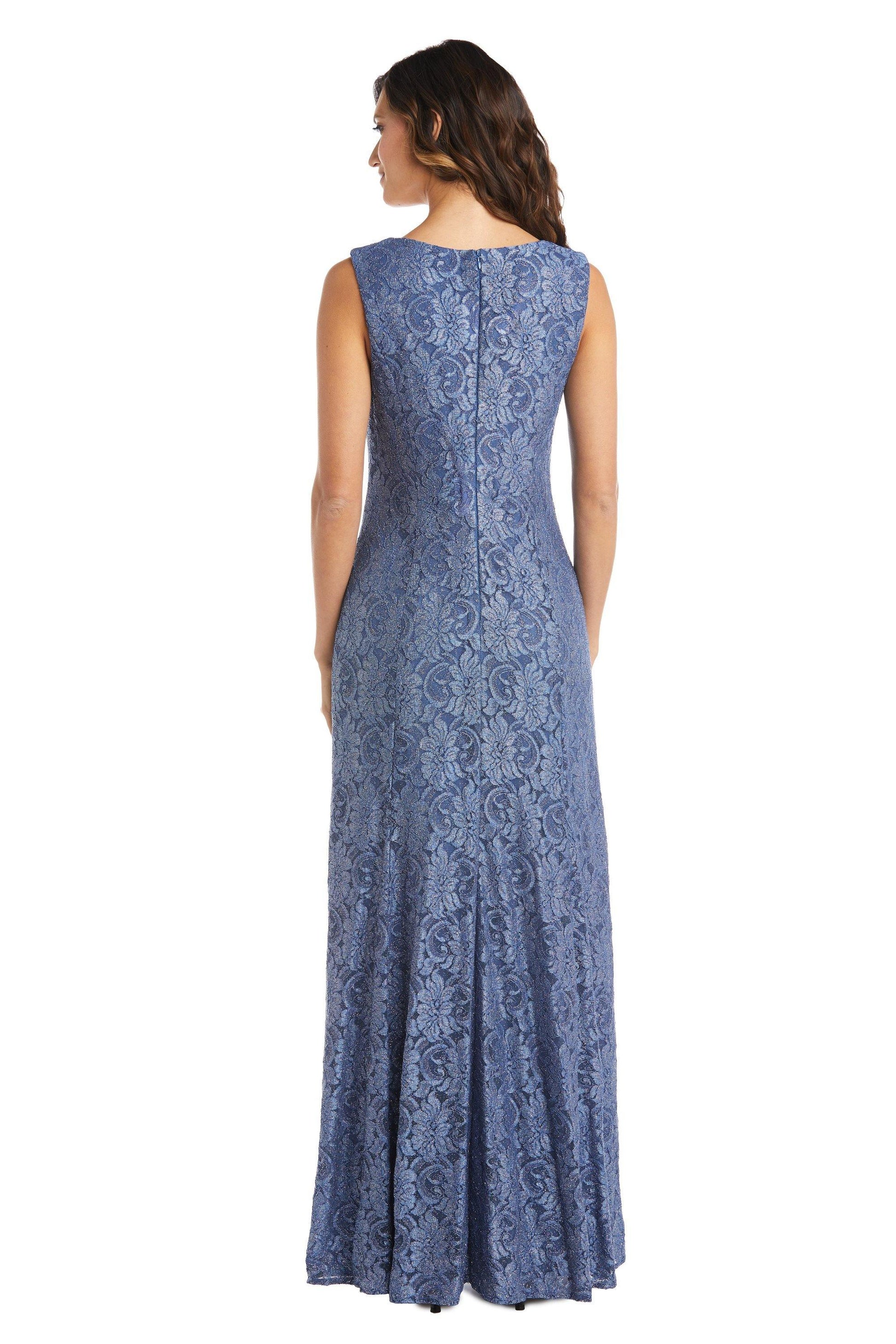 R&M Richards 2552P Long Formal Beaded Petite Dress