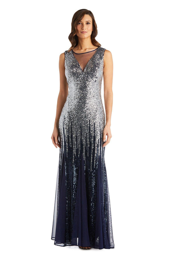 Long Formal Dress Beaded Petite R&M Richards 7156P