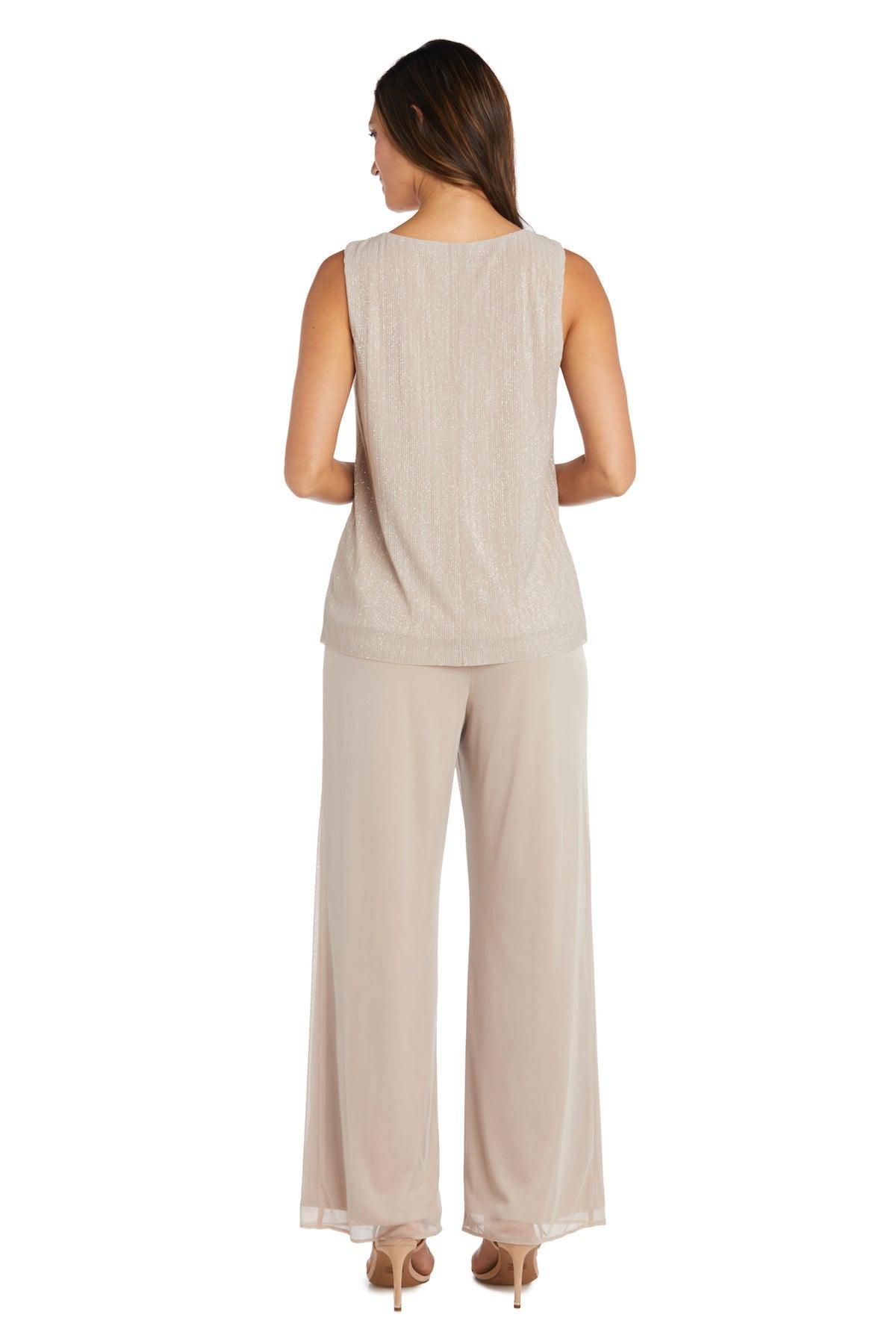 R&M Richards Long Formal Chiffon Pant Suit 2593 - The Dress Outlet