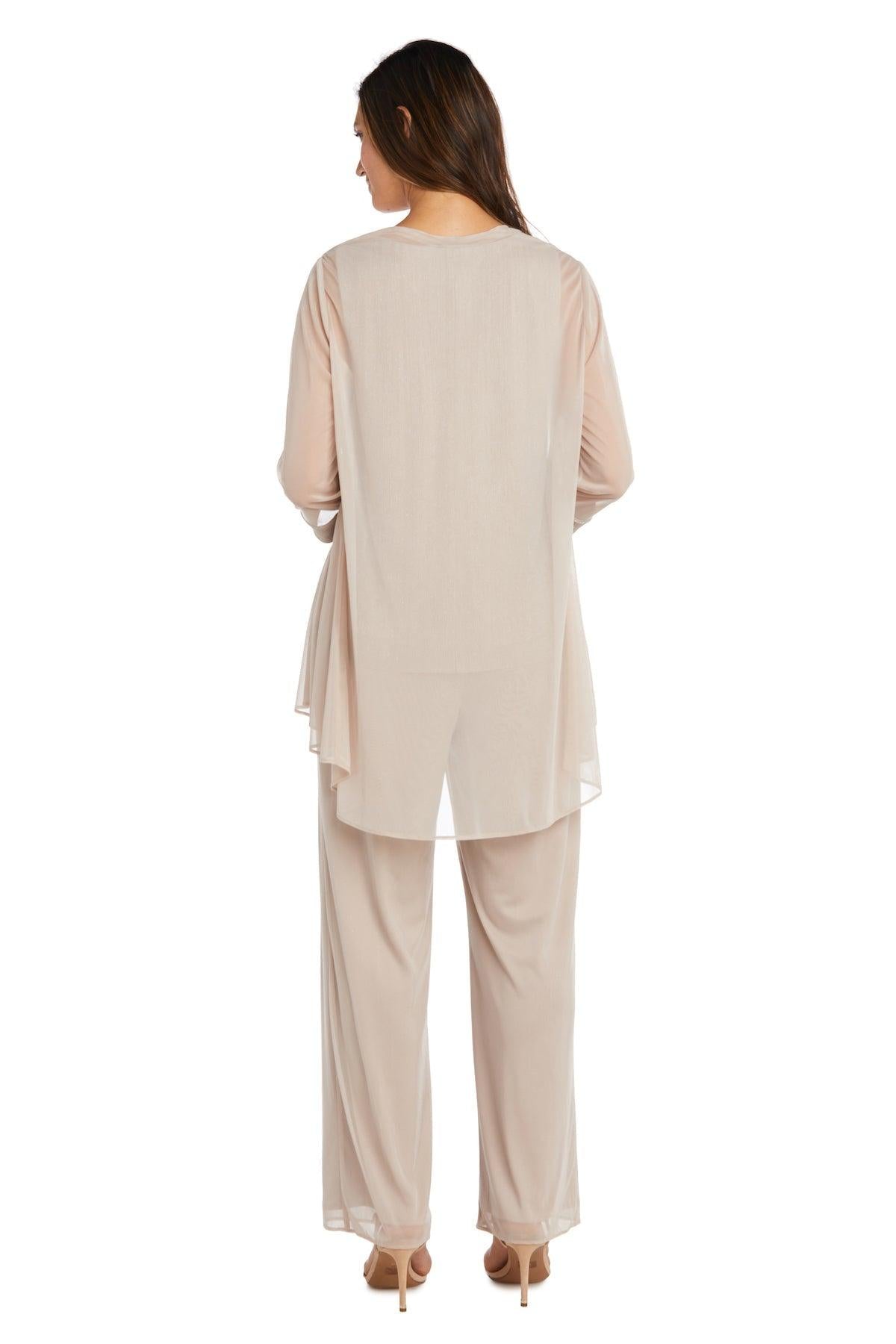 R&M Richards Long Formal Chiffon Pant Suit Sale - The Dress Outlet