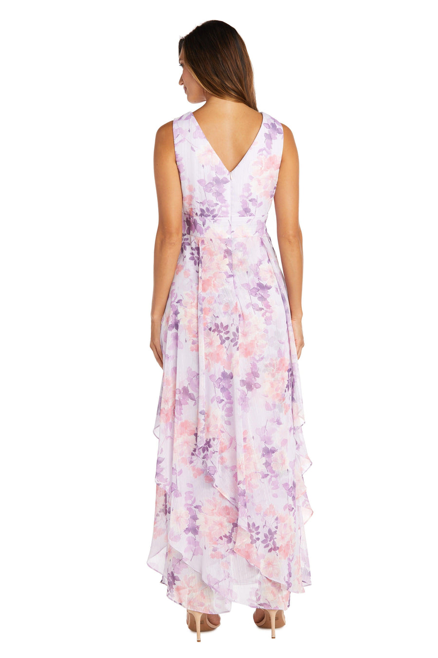 R&M Richards Long Formal Floral Petite Dress 9316P - The Dress Outlet