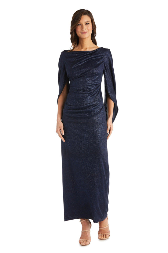 Red R&M Richards 7424P Long Formal Glitter Chiffon Petite Dress for $82.99 – The Dress Outlet